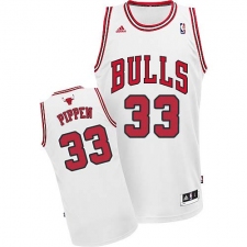 Youth Adidas Chicago Bulls #33 Scottie Pippen Swingman White Home NBA Jersey