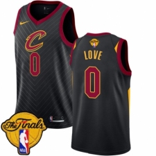 Men's Nike Cleveland Cavaliers #0 Kevin Love Authentic Black 2018 NBA Finals Bound NBA Jersey Statement Edition