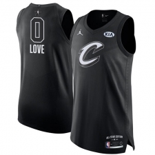 Men's Nike Jordan Cleveland Cavaliers #0 Kevin Love Authentic Black 2018 All-Star Game NBA Jersey