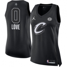 Women's Nike Jordan Cleveland Cavaliers #0 Kevin Love Swingman Black 2018 All-Star Game NBA Jersey