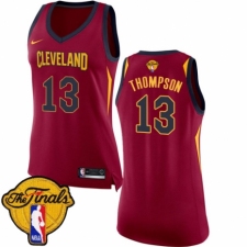 Women's Nike Cleveland Cavaliers #13 Tristan Thompson Authentic Maroon 2018 NBA Finals Bound NBA Jersey - Icon Edition