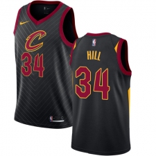 Women's Nike Cleveland Cavaliers #34 Tyrone Hill Authentic Black Alternate NBA Jersey Statement Edition