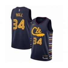Youth Cleveland Cavaliers #34 Tyrone Hill Swingman Navy Basketball Jersey - 2019 20 City Edition