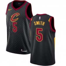 Men's Nike Cleveland Cavaliers #5 J.R. Smith Authentic Black Alternate NBA Jersey Statement Edition