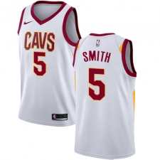 Women's Nike Cleveland Cavaliers #5 J.R. Smith Swingman White Home NBA Jersey - Association Edition