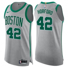 Men's Nike Boston Celtics #42 Al Horford Authentic Gray NBA Jersey - City Edition