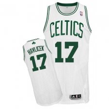 Men's Adidas Boston Celtics #17 John Havlicek Authentic White Home NBA Jersey