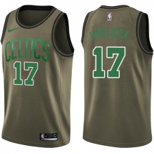 Men's Nike Boston Celtics #17 John Havlicek Green Salute to Service NBA Swingman Jersey