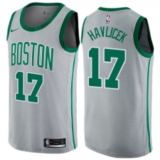 Men's Nike Boston Celtics #17 John Havlicek Swingman Gray NBA Jersey - City Edition