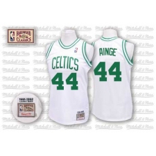 Men's Mitchell and Ness Boston Celtics #44 Danny Ainge Authentic White Throwback NBA Jersey