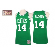 Men's Mitchell and Ness Boston Celtics #14 Bob Cousy Authentic Green Throwback NBA Jersey
