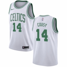 Men's Nike Boston Celtics #14 Bob Cousy Swingman White NBA Jersey - Association Edition