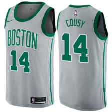 Youth Nike Boston Celtics #14 Bob Cousy Swingman Gray NBA Jersey - City Edition
