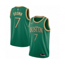 Men's Boston Celtics #7 Jaylen Brown Swingman Green Basketball Jersey - 2019 20 City Edition