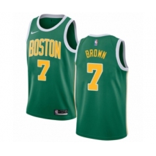 Men's Nike Boston Celtics #7 Jaylen Brown Green Swingman Jersey - Earned Edition