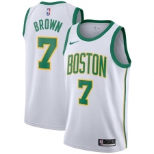 Youth Nike Boston Celtics #7 Jaylen Brown Swingman White NBA Jersey - City Edition