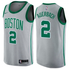 Men's Nike Boston Celtics #2 Red Auerbach Swingman Gray NBA Jersey - City Edition