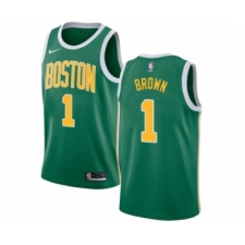 Men's Nike Boston Celtics #1 Walter Brown Green Swingman Jersey - Earned Edition