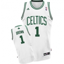 Youth Adidas Boston Celtics #1 Walter Brown Swingman White Home NBA Jersey