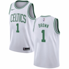 Youth Nike Boston Celtics #1 Walter Brown Authentic White NBA Jersey - Association Edition