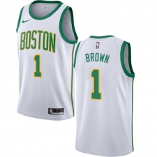 Youth Nike Boston Celtics #1 Walter Brown Swingman White NBA Jersey - City Edition