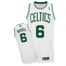 Women's Adidas Boston Celtics #6 Bill Russell Authentic White Home NBA Jersey