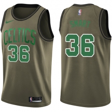 Men's Nike Boston Celtics #36 Marcus Smart Swingman Green Salute to Service NBA Jersey