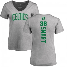 NBA Women's Nike Boston Celtics #36 Marcus Smart Ash Backer T-Shirt
