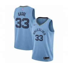 Men's Memphis Grizzlies #33 Marc Gasol Authentic Blue Finished Basketball Jersey Statement Edition