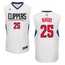 Men's Adidas Los Angeles Clippers #25 Austin Rivers Authentic White Home NBA Jersey