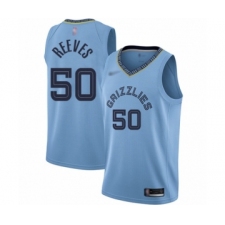 Men's Memphis Grizzlies #50 Bryant Reeves Authentic Blue Finished Basketball Jersey Statement Edition