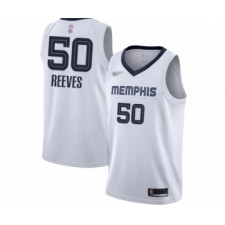 Youth Memphis Grizzlies #50 Bryant Reeves Swingman White Finished Basketball Jersey - Association Edition