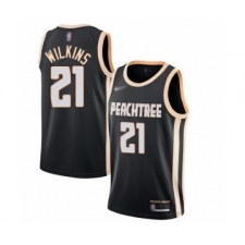 Men's Atlanta Hawks #21 Dominique Wilkins Swingman Black Basketball Jersey - 2019 20 City Edition