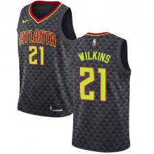 Women's Nike Atlanta Hawks #21 Dominique Wilkins Authentic Black Road NBA Jersey - Icon Edition