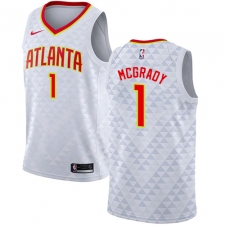 Men's Nike Atlanta Hawks #1 Tracy Mcgrady Authentic White NBA Jersey - Association Edition