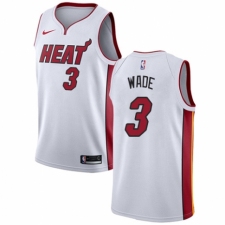 Women's Nike Miami Heat #3 Dwyane Wade Swingman NBA Jersey - Association Edition