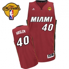 Men's Adidas Miami Heat #40 Udonis Haslem Swingman Red Alternate Finals Patch NBA Jersey