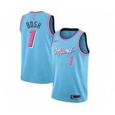 Men's Miami Heat #1 Chris Bosh Swingman Blue Basketball Jersey - 2019 20 City Edition