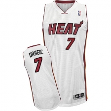 Men's Adidas Miami Heat #7 Goran Dragic Authentic White Home NBA Jersey