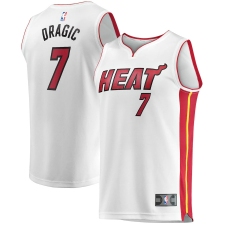 Men's Miami Heat #7 Goran Dragic Fanatics Branded White 2020-21 Fast Break Replica Jersey