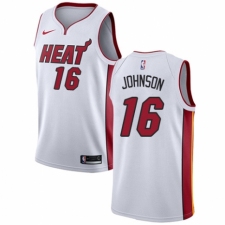 Women's Nike Miami Heat #16 James Johnson Authentic NBA Jersey - Association Edition
