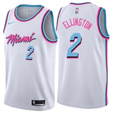 Men's Nike Miami Heat #2 Wayne Ellington Authentic White NBA Jersey - City Edition
