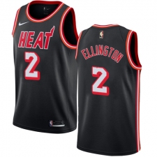 Women's Nike Miami Heat #2 Wayne Ellington Authentic Black Black Fashion Hardwood Classics NBA Jersey