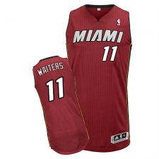 Men's Adidas Miami Heat #11 Dion Waiters Authentic Red Alternate NBA Jersey