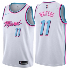Men's Nike Miami Heat #11 Dion Waiters Authentic White NBA Jersey - City Edition