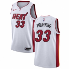 Men's Nike Miami Heat #33 Alonzo Mourning Swingman NBA Jersey - Association Edition