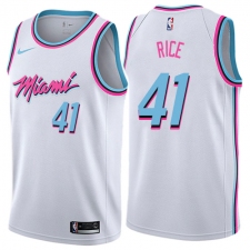 Men's Nike Miami Heat #41 Glen Rice Authentic White NBA Jersey - City Edition