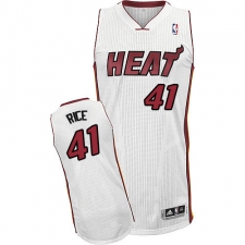 Women's Adidas Miami Heat #41 Glen Rice Authentic White Home NBA Jersey