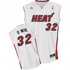 Men's Adidas Miami Heat #32 Shaquille O'Neal Swingman White Home NBA Jersey