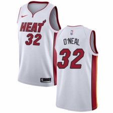 Men's Nike Miami Heat #32 Shaquille O'Neal Authentic NBA Jersey - Association Edition